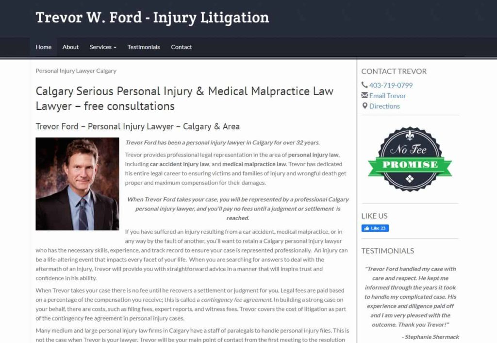 Trevor Ford Law Office's Homepage