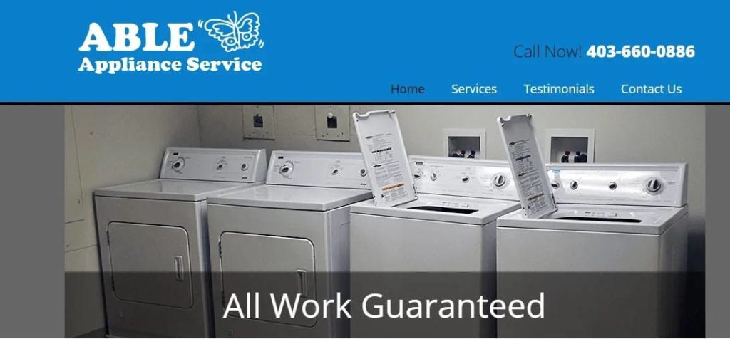 Able Appliances' Homepage