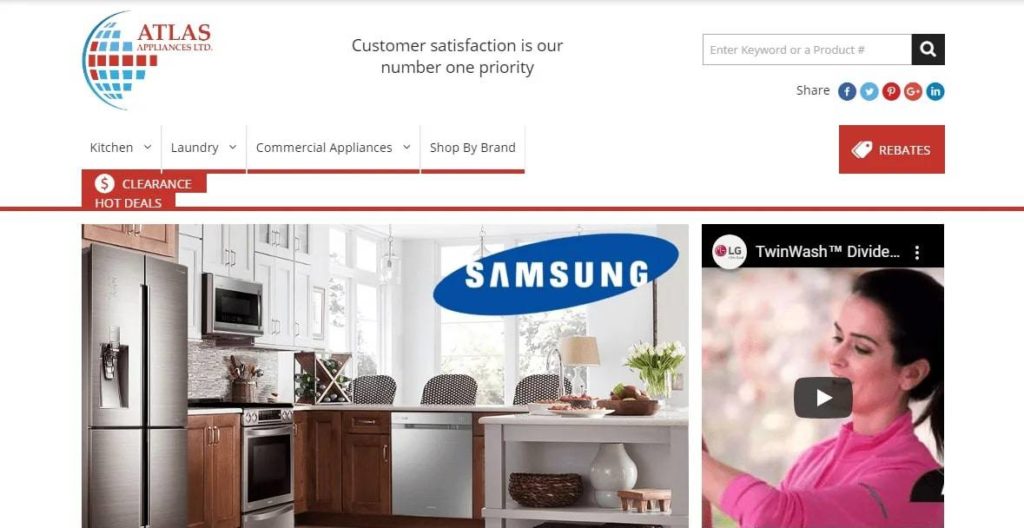 Atlas Appliances Ltd's Homepage