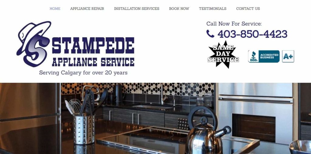 Stampede Appliances Ltd.'s Homepage