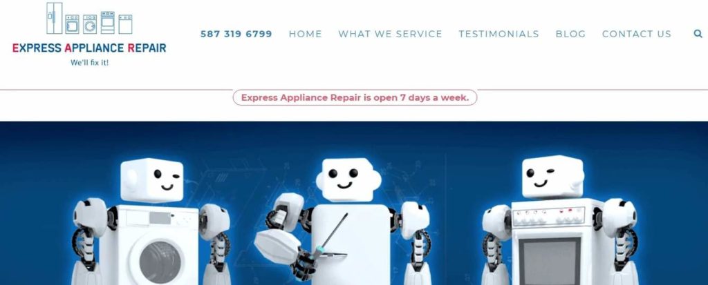 Express Appliance Repair's Homepage