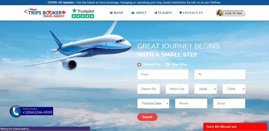 Trip Bookers Canada's Homepage