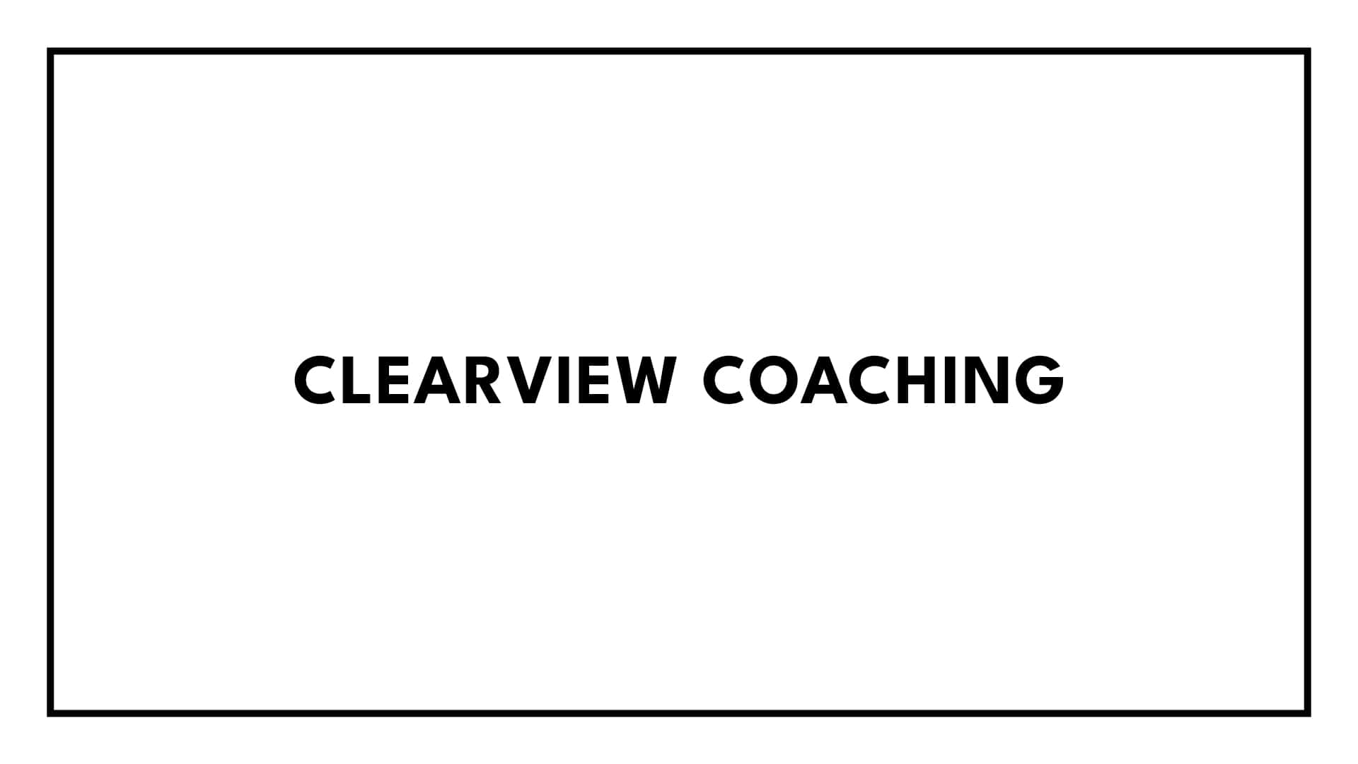 Clearview Coaching's Banner