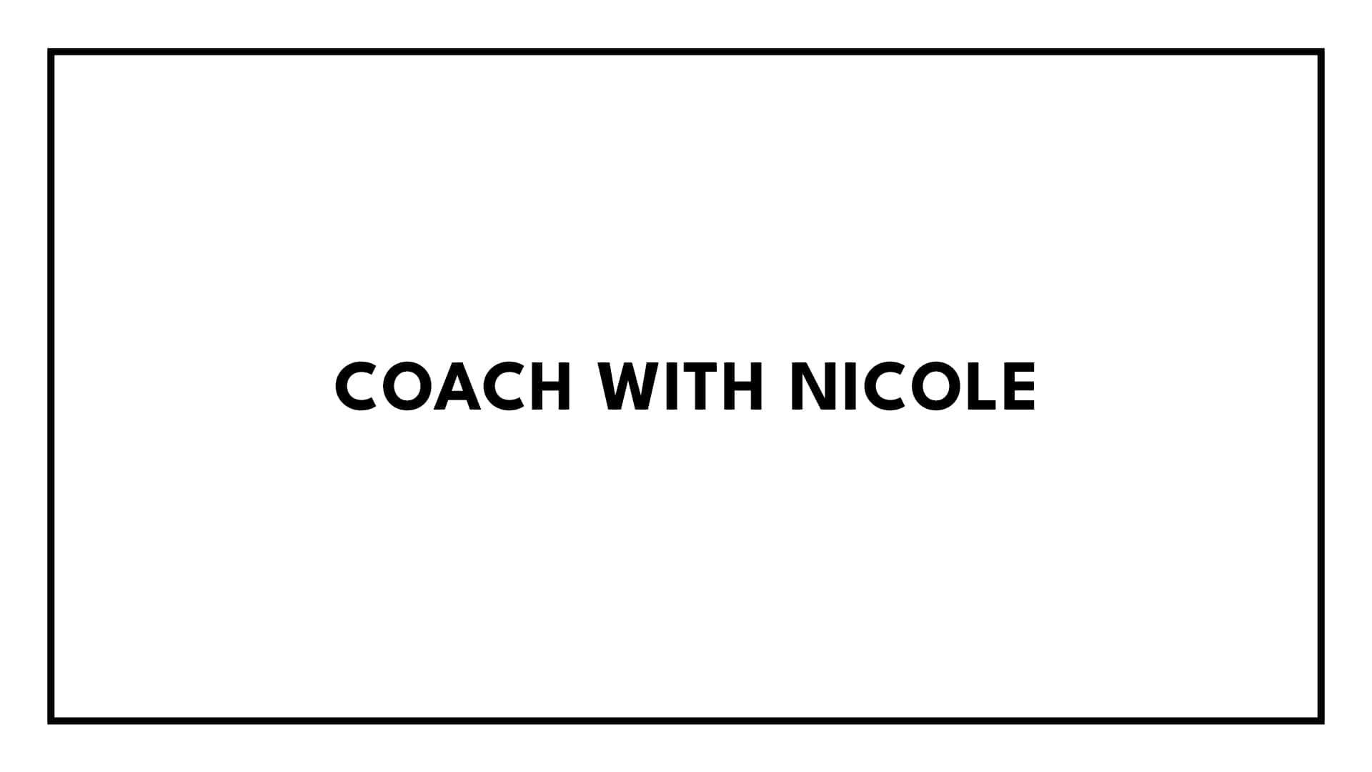 Coach with Nicole's Banner
