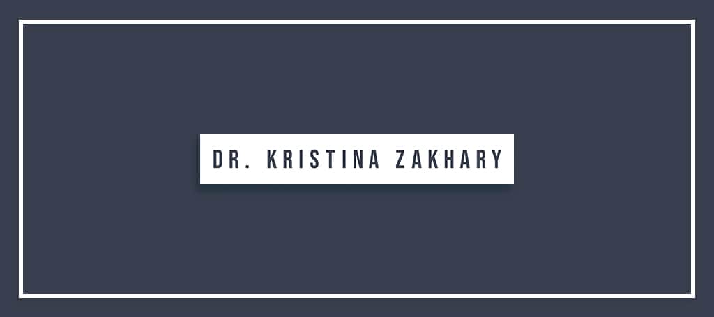 Dr. Kristina Zakhary's Banner