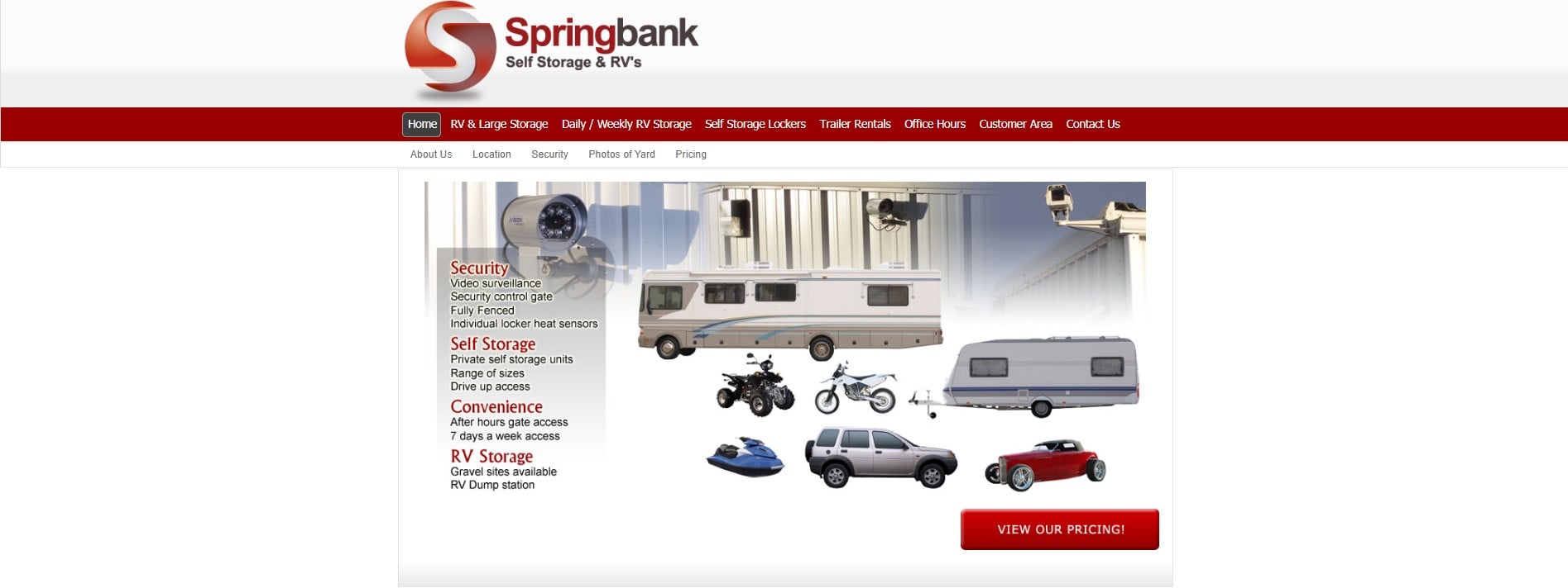 Springbank Self Storage's Homepage