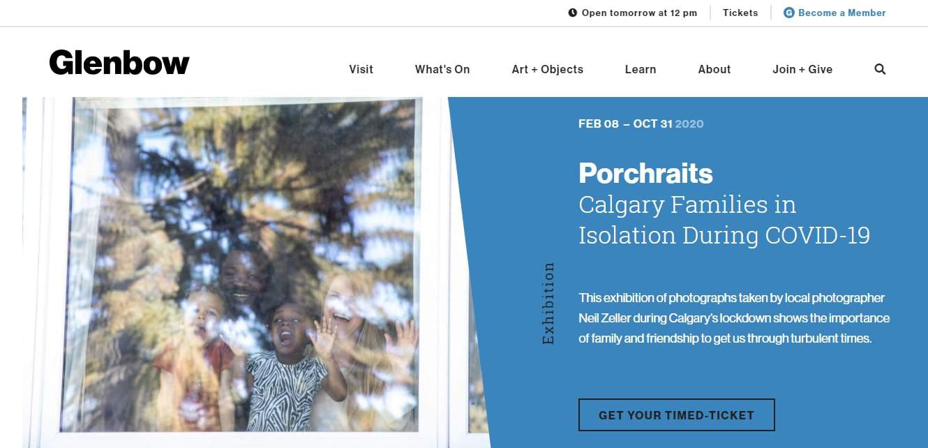 Reminiscing History with Glenbow Museum's Homepage
