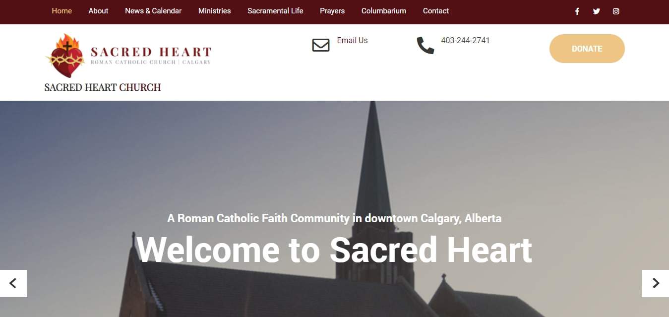 Sacred Heart Church's Homepage