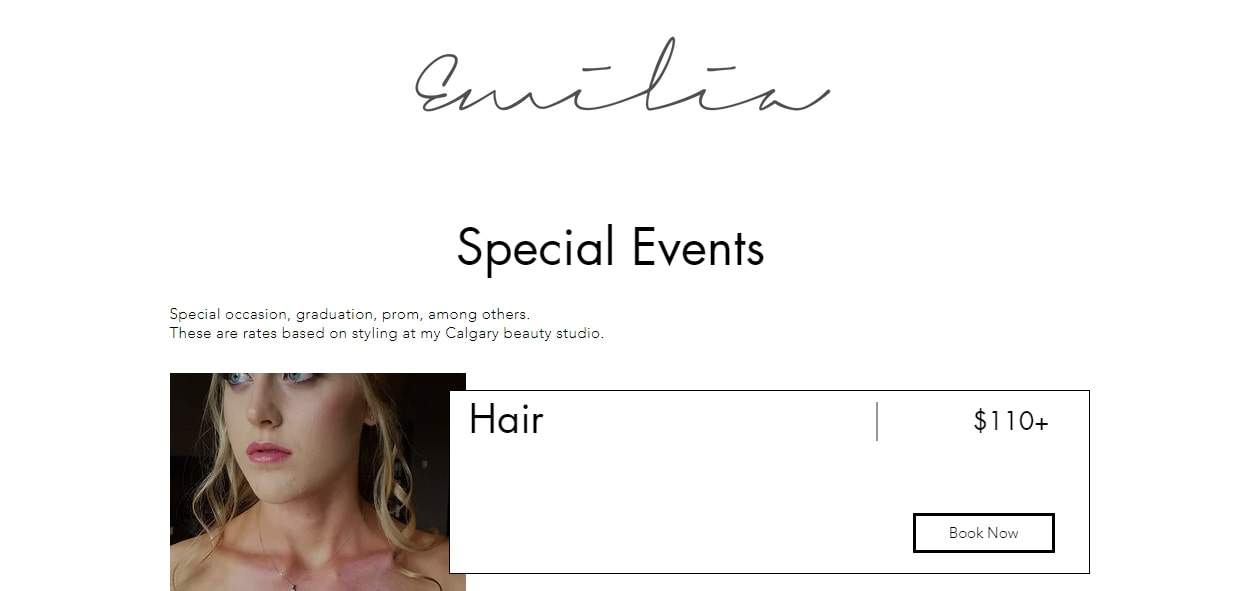 Emilia Beauty House's Homepage