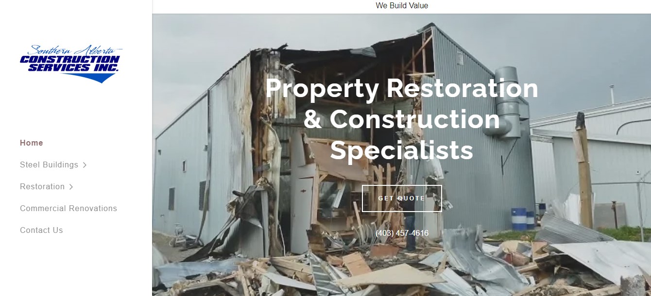 Southern Alberta Construction's homepage