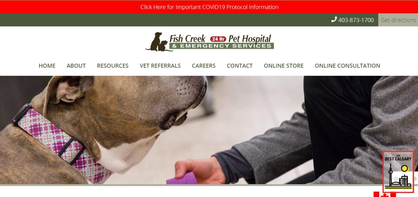 Fish Creek 24 Hour Pet Hospital's Homepage