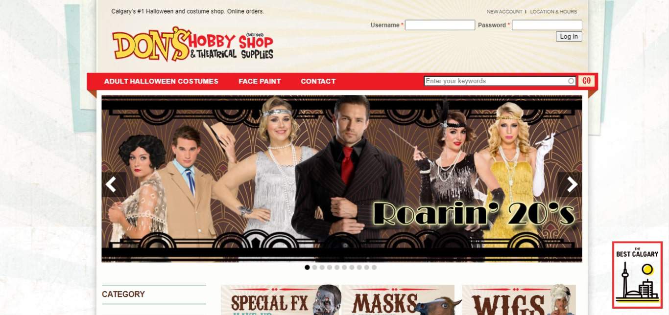 Don's Costume Shop & Theatrical Supplies' Homepage