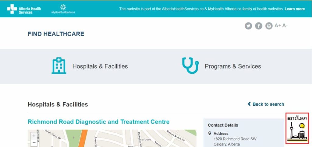 Richmond Road Diagnostic and Treatment Centre's Homepage