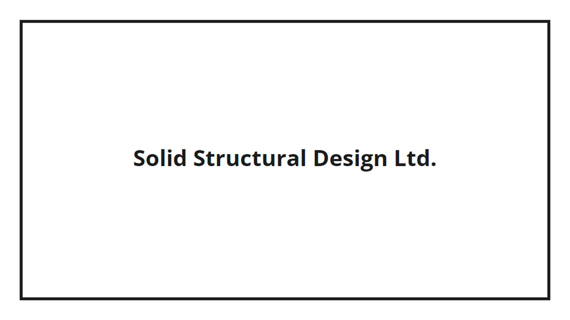 Solid Structural Design Ltd.'s Banner
