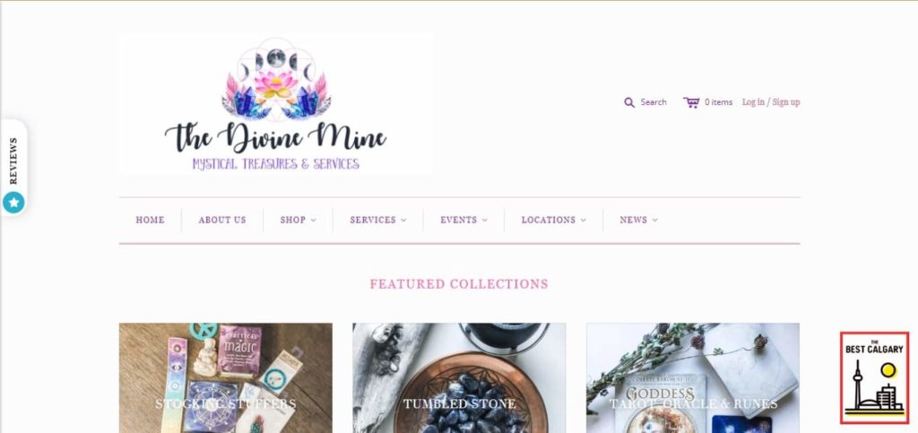 The Divine Mine South Location's Homepage