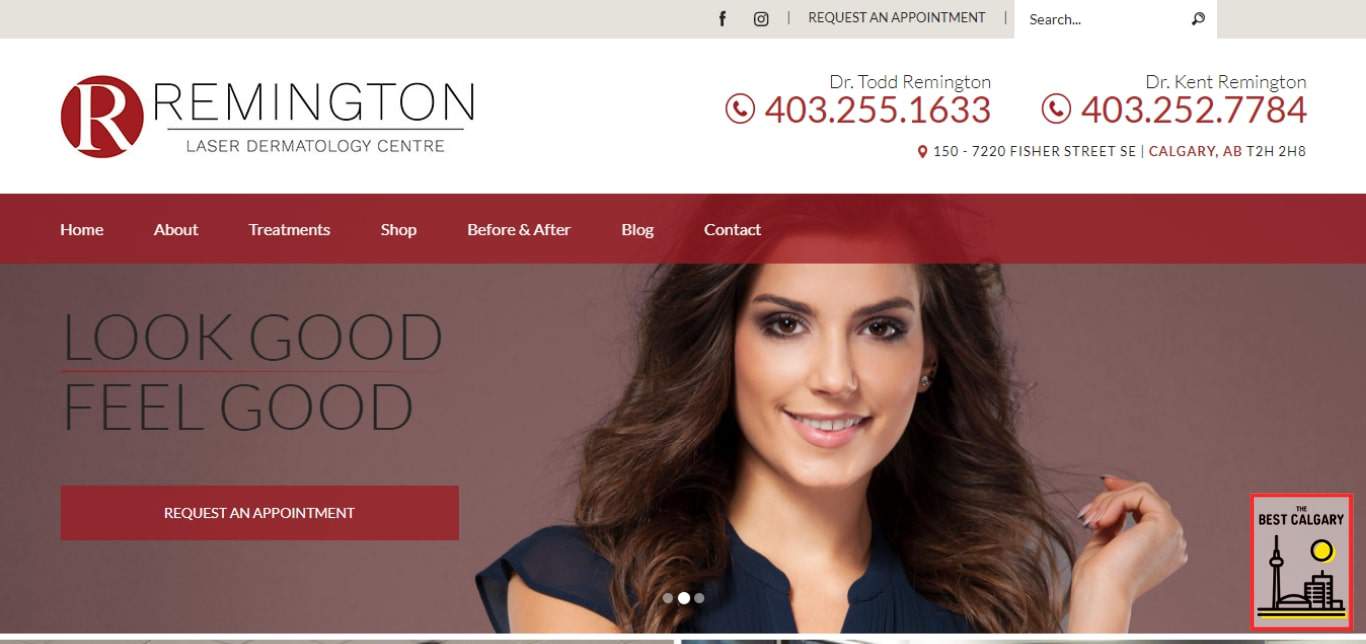 Remington Laser Dermatology Centre's Homepage