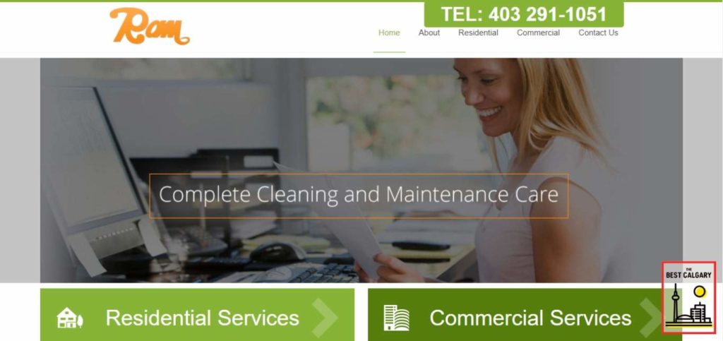Ram Cleaning Services' Homepage