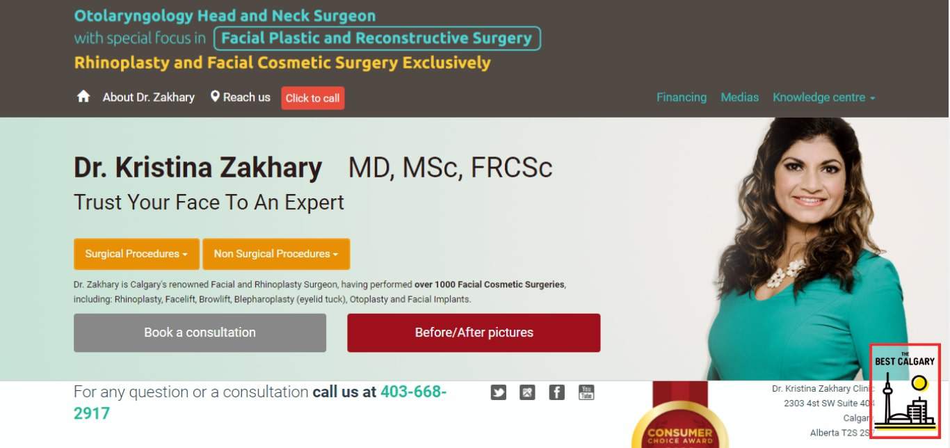Rhinoplasty & Facial Plastic Surgery Clinic's Homepage