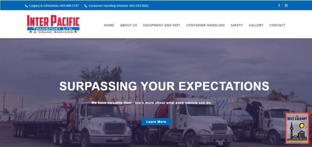 Inter-Pacific Specialized Transport LTD & Crane Service's Homepage
