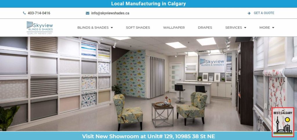 Skyview Blinds & Shades' Homepage