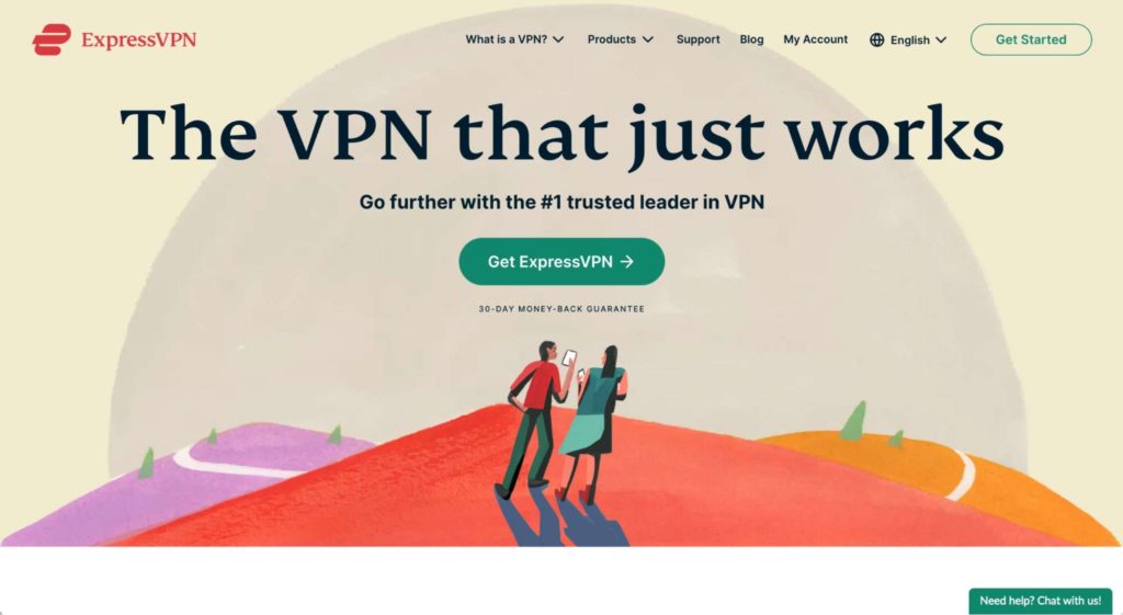 ExpressVPN's Homepage