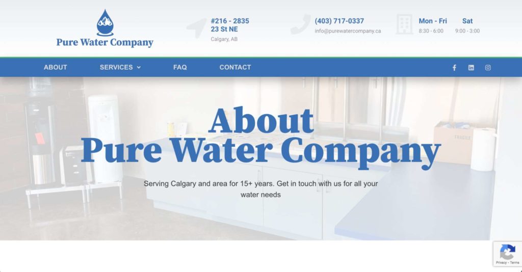 Pure Water Company's Homepage
