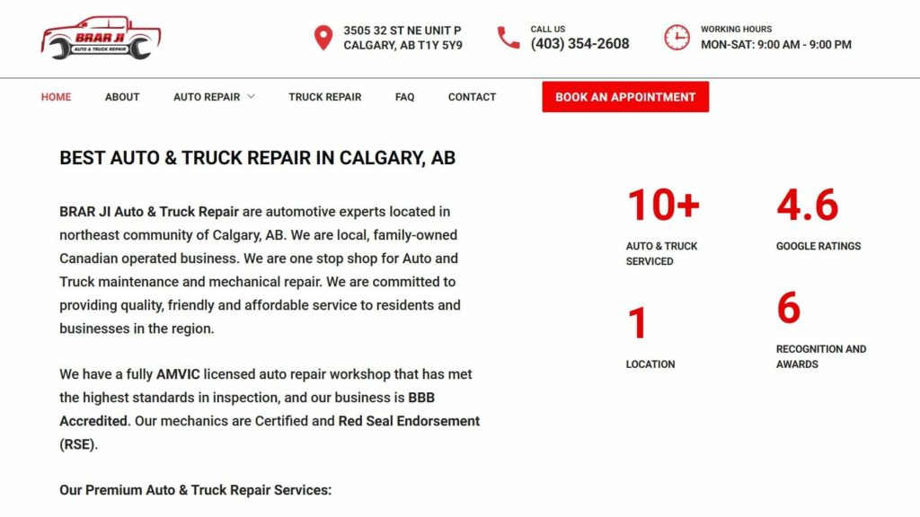 BRAR JI Auto & Truck Repair's Homepage