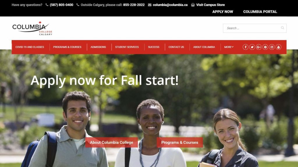 Columbia College Calgary's Homepage