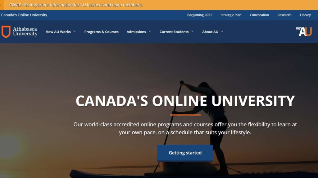 Athabasca University's Homepage