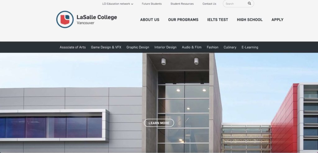 LaSalle College Vancouver's Homepage