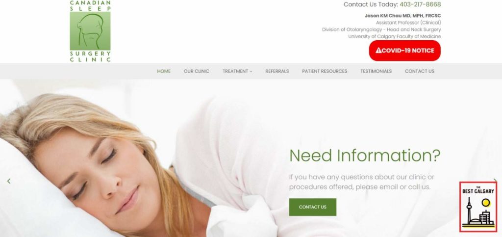 Canadian Sleep Surgery Clinic's Homepage