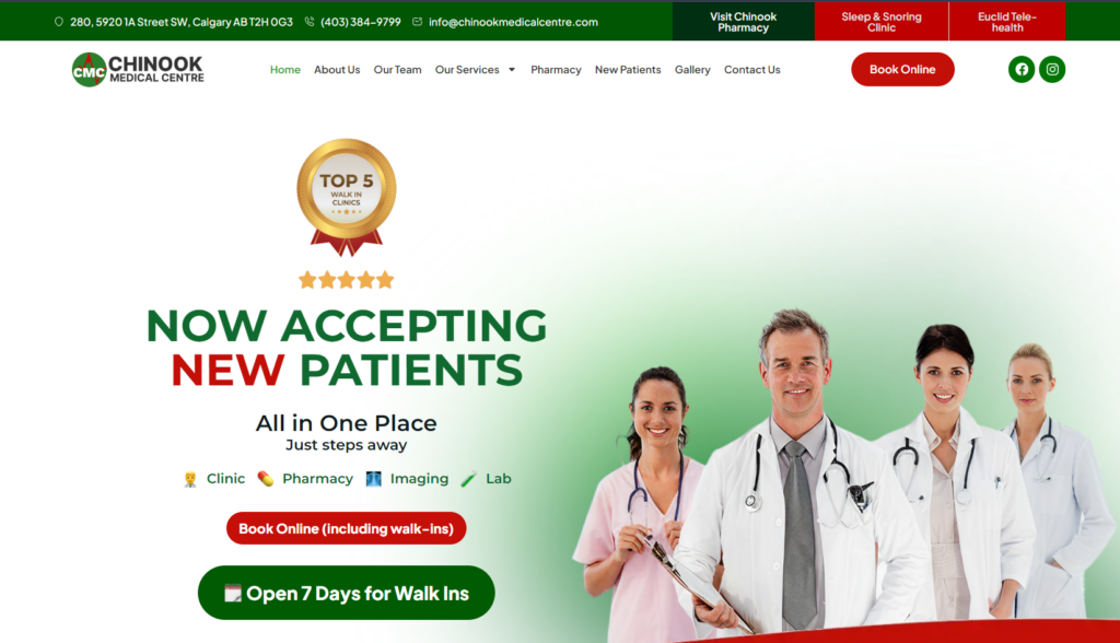 chinook medical centre homepage