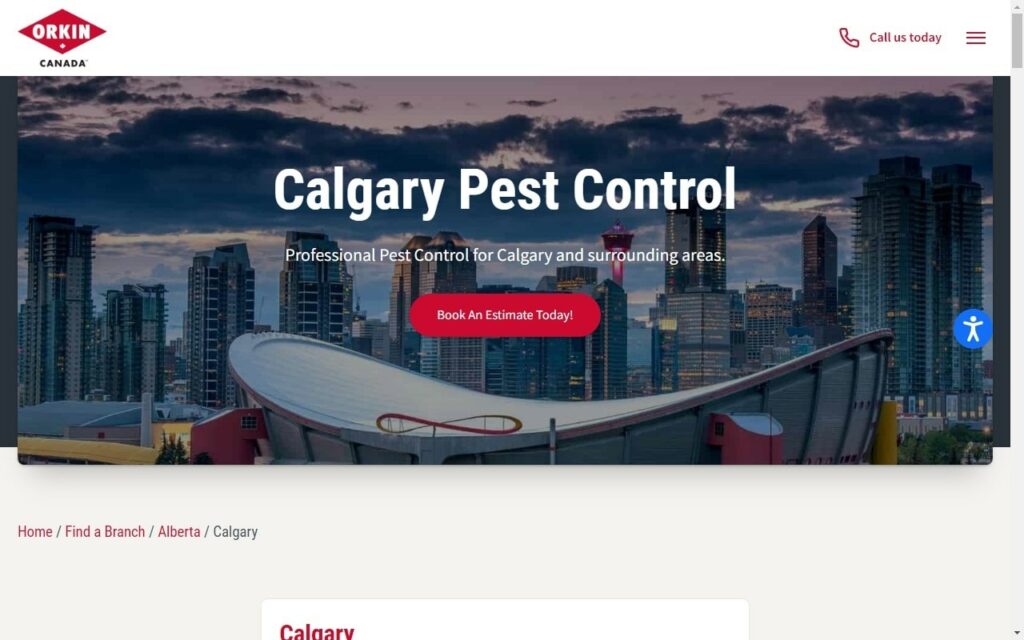 Orkin Canada Pest Control Homepage