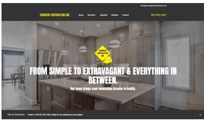 Carnegie Contracting Inc.'s homepage