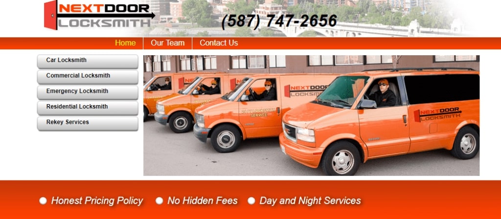 Next Door Locksmith's Homepage