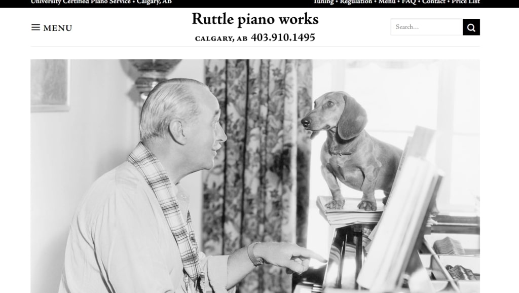 Ruttle Piano Works' homepage