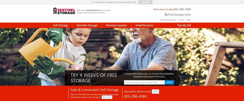 Sentinel Storage's Homepage