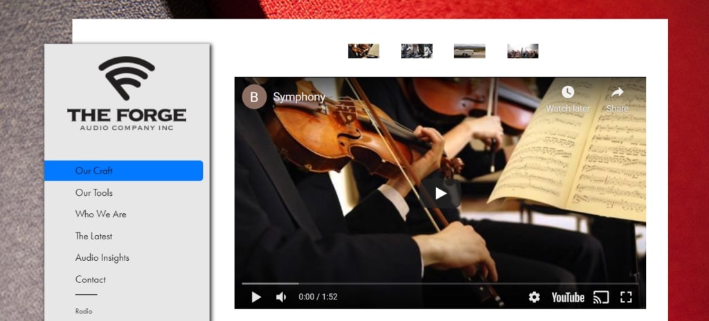 The Forge Audio Company Inc.'s homepage