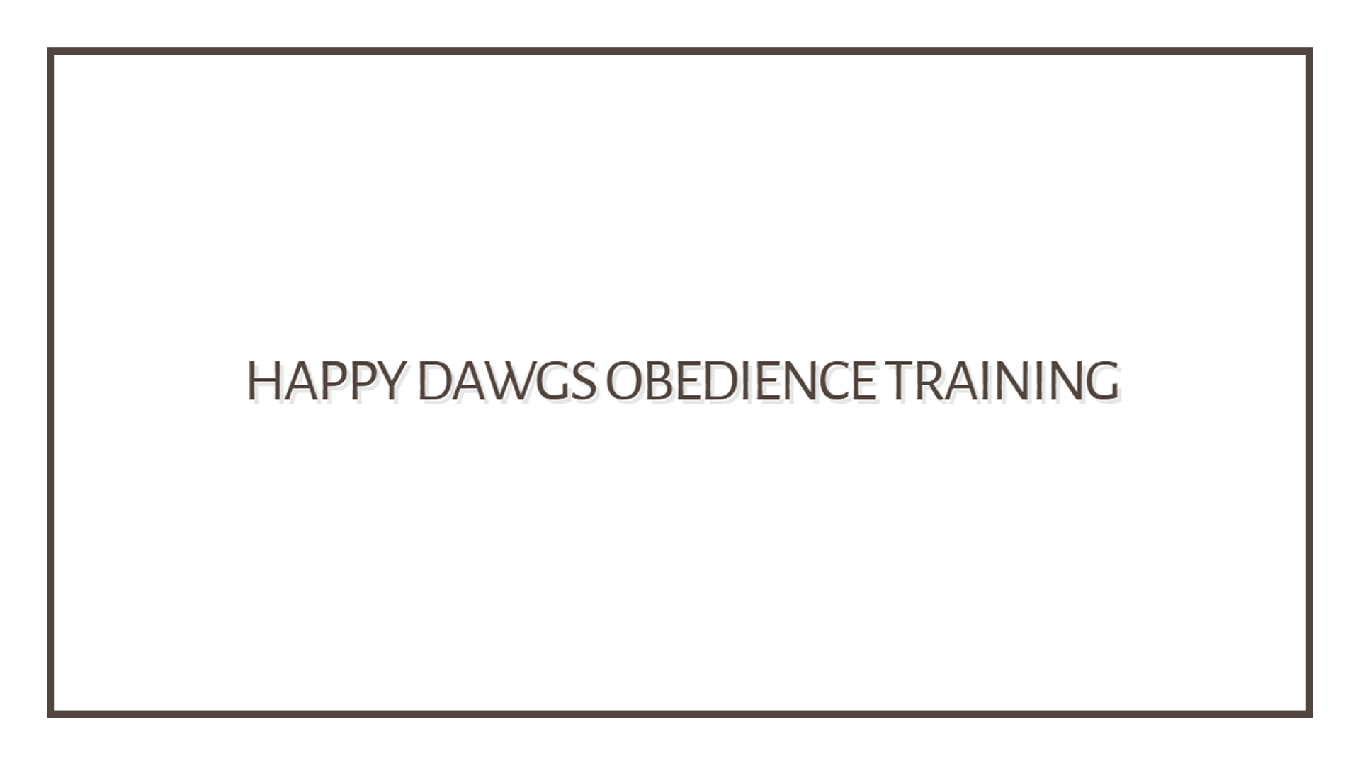 Happy Dawgs Obedience Training