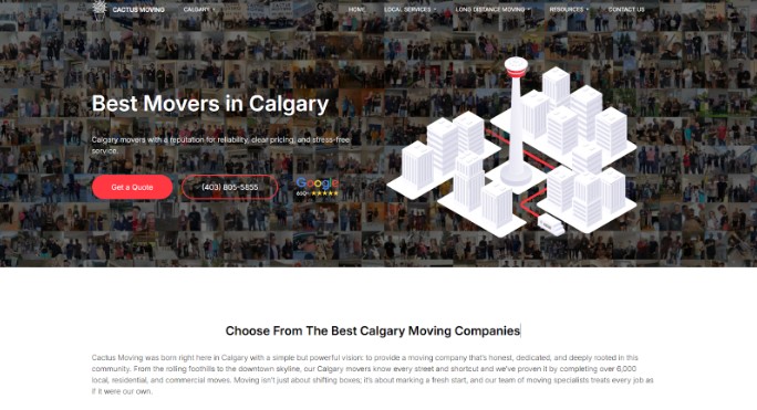 cactus moving homepage