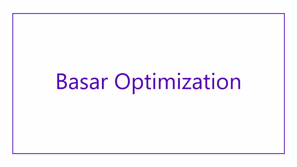 basar-optimization