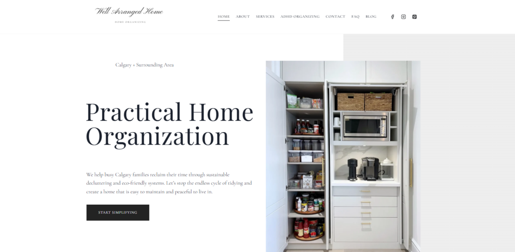 well arranged home
